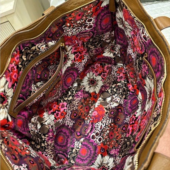 Saddle leather vera bradley tote/work bag - Picture 7 of 11